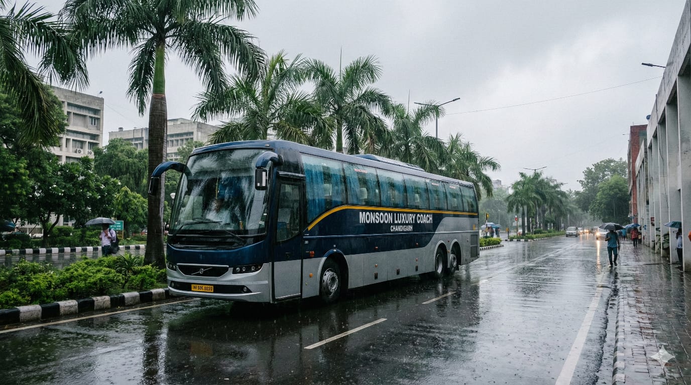 Monsoon Magic: Luxury Coach Bookings for Chandigarh's Greenest Season